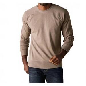 NEW THE NORMAL BRAND puremeso everyday crew sweater in taupe